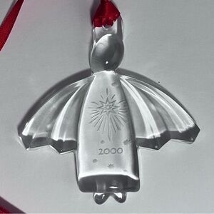 ORREFORS ANGEL 2000 Christmas Ornament / FINE SWEDISH CRYSTAL / Original Box